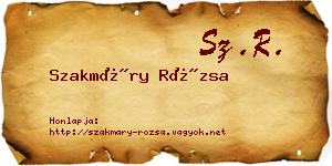 Szakmáry Rózsa névjegykártya