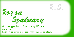 rozsa szakmary business card