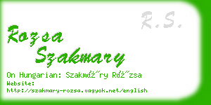 rozsa szakmary business card